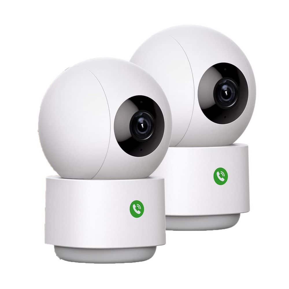 4MP Indoor Security Camera Series Vision 360 Smart Tracking Camera in White 2-Pack price history on PriceWatchPro