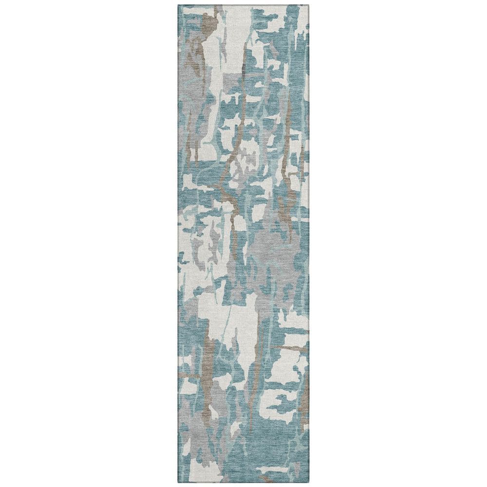 Chantille Machine Washable Indoor/Outdoor Abstract ACN2972 Teal 2 ft. x 7 ft. Runner Rug price history on PriceWatchPro