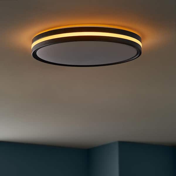 Hampton Bay Ashburrow 15 in. Light Matte Black Adjustable