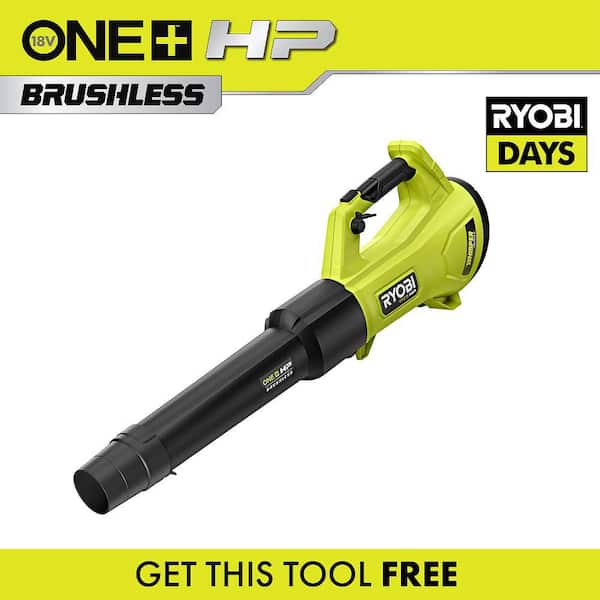 RYOBI ONE+ HP 18V Brushless Whisper Series 130 MPH 450 CFM Cordless Battery Leaf Blower (Tool Only)