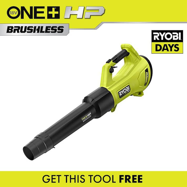 RYOBI ONE+ HP 18V Brushless Whisper Series 130 MPH 450 CFM Cordless Battery Leaf Blower (Tool Only)
