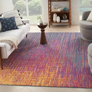 Passion Multicolor 8 ft. x 10 ft. Abstract Geometric Contemporary Area Rug