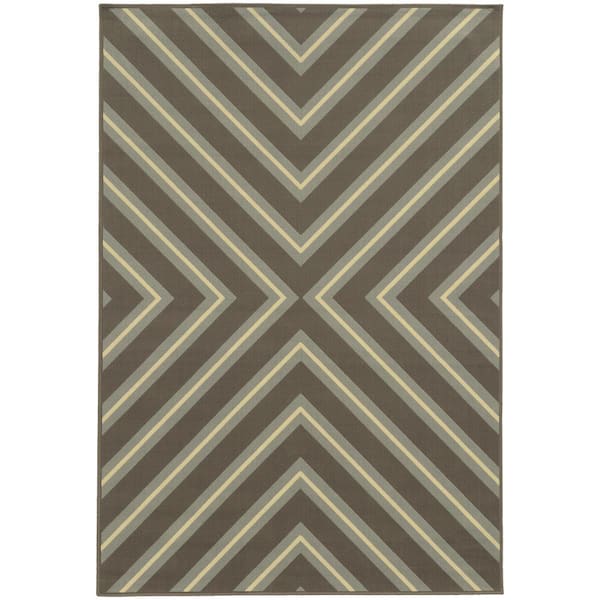 El Matador Brown 7 ft. x 10 ft. Indoor/Outdoor Patio Area Rug