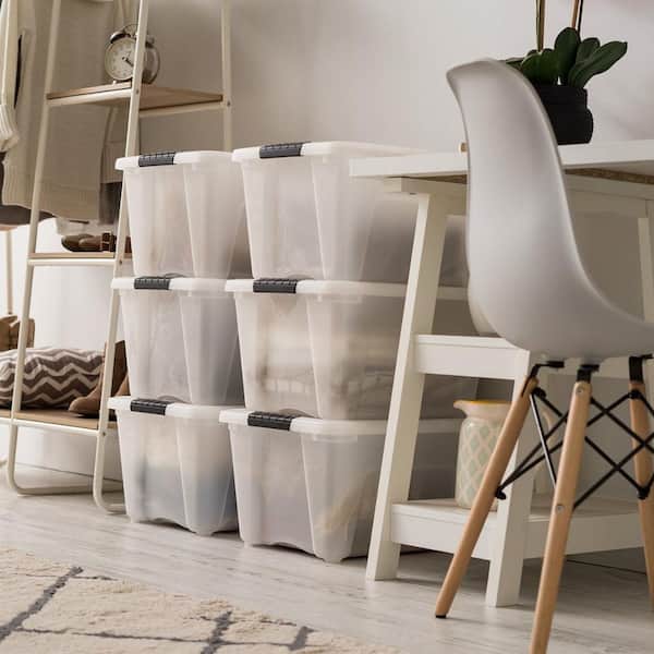 IRIS Stack And Pull Storage Containers With Built In Handles 32