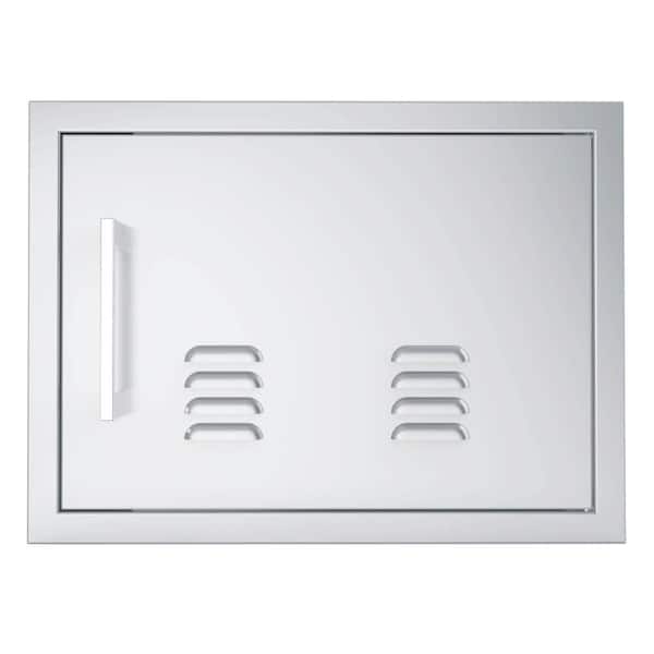 Sunstone Signature Series 23 in. x 17 in. 304 Stainless Steel Right Swing Horizontal Vented Door