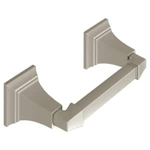 TS-Series Wall Mounted Double Post Toilet Paper Holder in Brushed Nickel