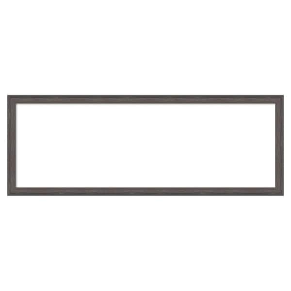 Amanti Art Florence Pewter 38 in. x 14 in. Polystyrene Framed Dry Erase Magnetic Memo Board