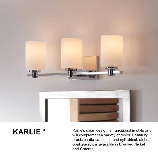 HINKLEY - Karlie 4.5 in. 1 Light Chrome Vanity Light