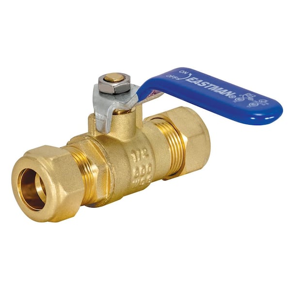 EASTMAN 1/2 in. Compression x 1/2 in. Compression Brass Full Port Ball Valve Compression