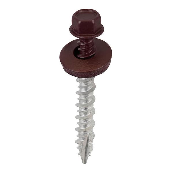 Acorn International #9 X 1-1/2 inch Burgundy Hex Metal to Wood Screws (Bag of 250)