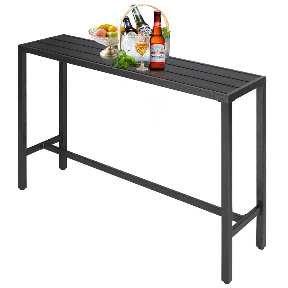 veikous-55-in-w-outdoor-bar-table-rectangular-dining-table-with-metal