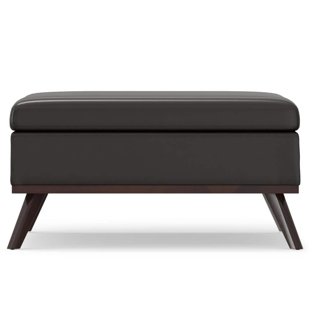 Owen Tanners Brown Faux Leather Storage Ottoman