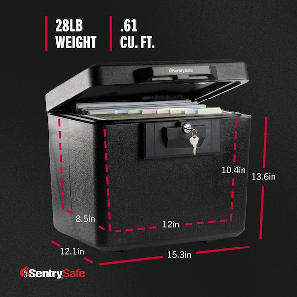SentrySafe 0.61 cu. ft. Fireproof Safe File Box 1170 - The Home Depot