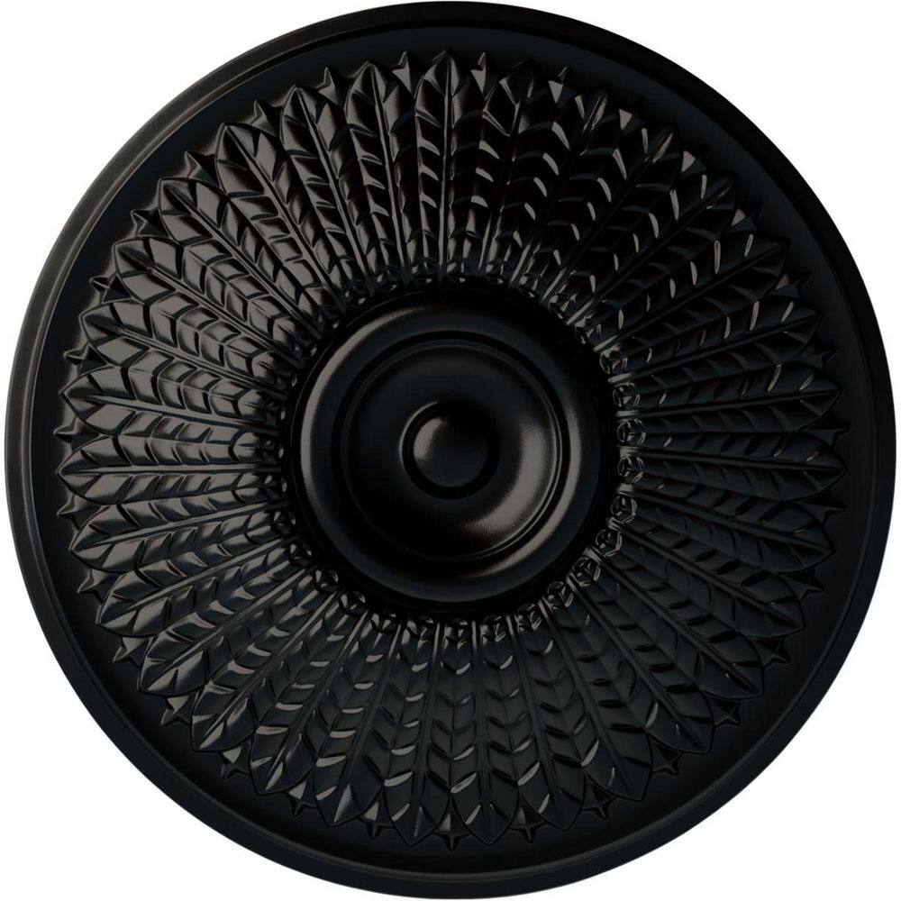"23-1/2"" x 3-1/2"" Modena Urethane Ceiling Medallion (Fits Canopies upto 5-1/4""), Hand-Painted Jet Black" price history on PriceWatchPro