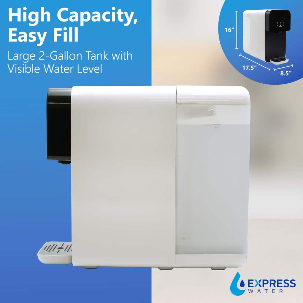 Express Water Black and White 5-Stage UV Countertop Water Filter