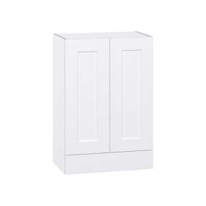 Wallace Painted Warm White Shaker Assembled Wall Kitchen Cabinet with a Drawer (24 in. W x 35 in. H x 14 in. D)