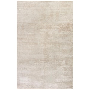 Serenity Home Ivory 4 ft. x 6 ft. Abstract Contemporary Area Rug
