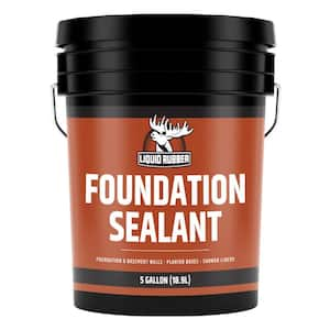 Liquid Rubber Concrete Foundation and Basement Sealant, 640 oz. Black