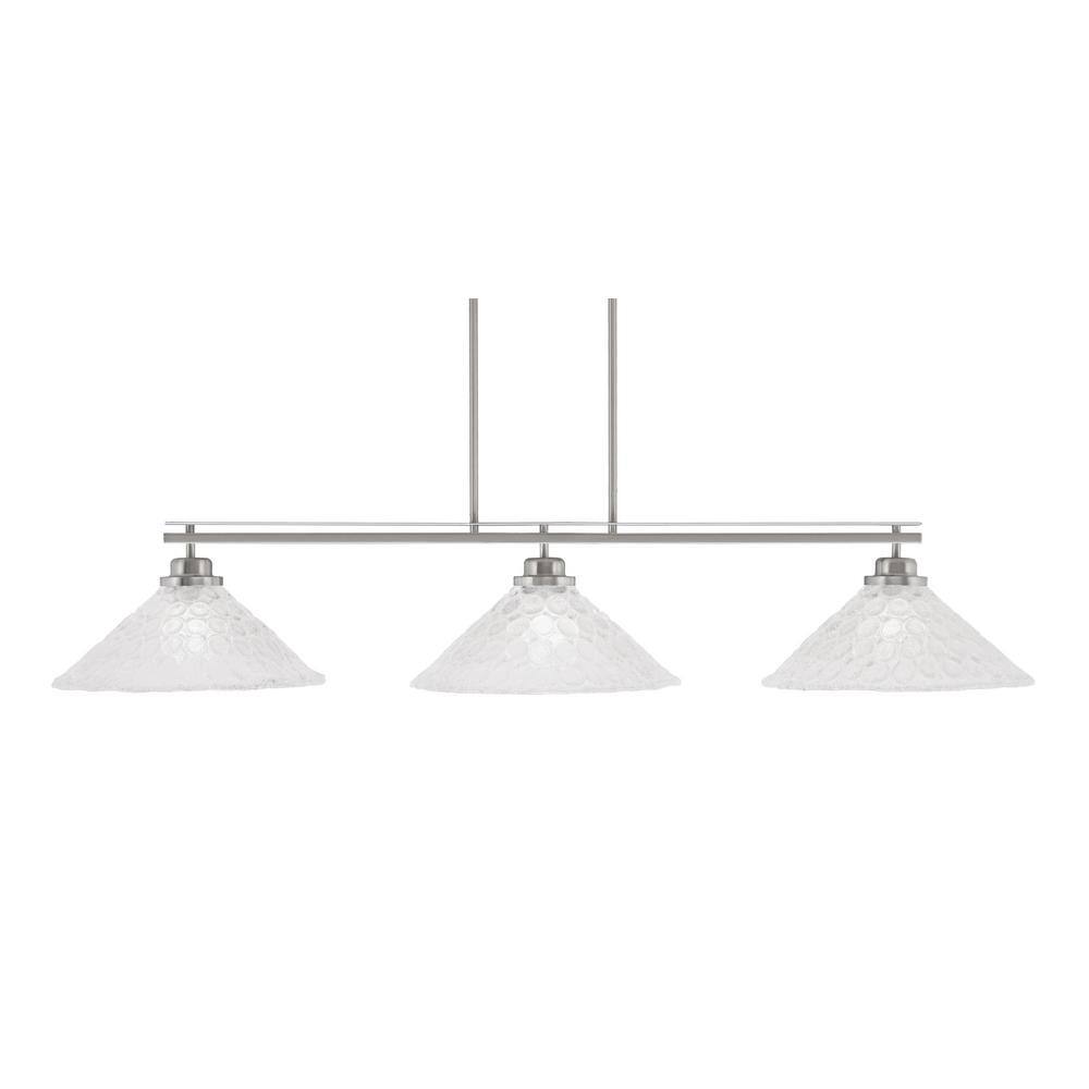 Monroe 3-Light Billiard Light, Round Fitter, Brushed Nickel Finish, 16 in. 