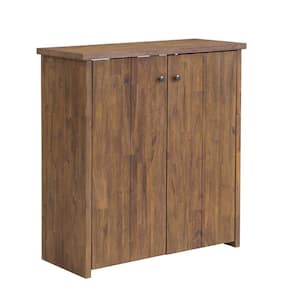 Bethel 31 in. W Acacia Wood Natural Shoe Cubbie Cabinet