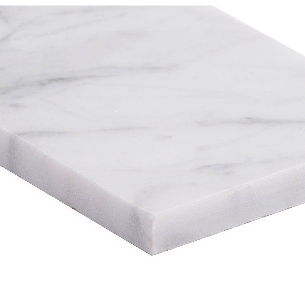 White Carrara Polished Marble Subway Tile for Floor & Wall