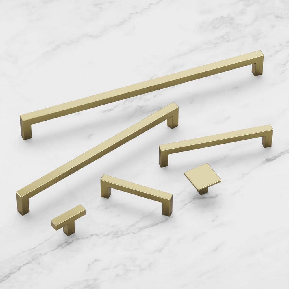 Elusive Golden Nickel Modern Cabinet Handle with Mounting Hardware