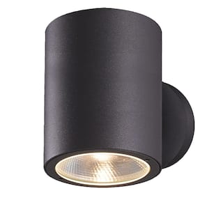 Glen Collection 2-Light Graphite Grey Outdoor Wall Lantern Sconce