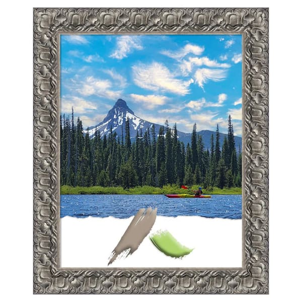 Amanti Art Silver Luxor Wood Picture Frame Opening Size 22x28 in.