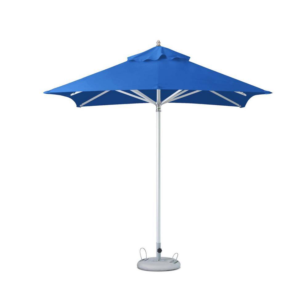 HomeRoots 8 ft. Market Patio Umbrella in Blue 2000491961 - The Home Depot