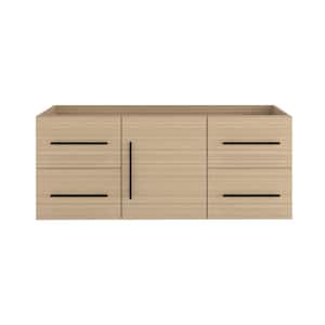 Napa 60 in. W x 22 in. D x 21 in. H Single Sink Bath Vanity Cabinet without Top in Sand Pine, Wall Mounted
