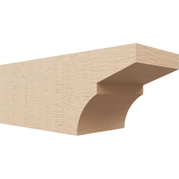 Ekena Millwork 6-in. x 6-in. x 16-in. Monterey Woodgrain, Primed Tan Timberthane Polyurethane Rafter Tail Brace