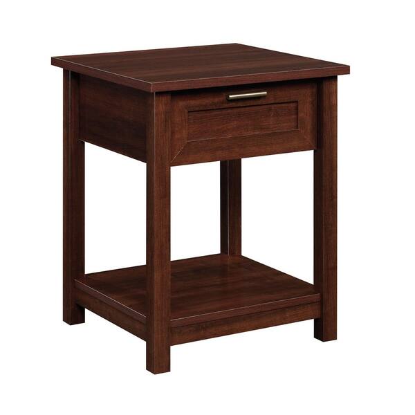 SAUDER Brookland 23.898 in. Select Cherry Engineered Wood 1-Drawer End Table