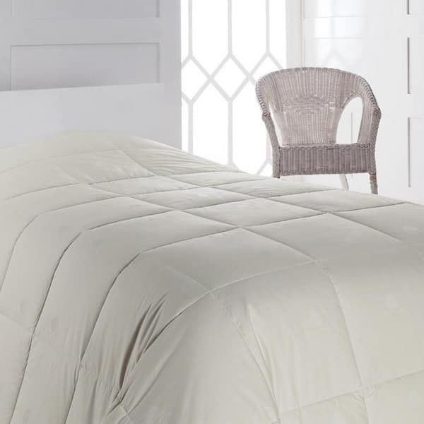 Sheep textured Ivory Twin Size 100% Pure New Wool Filled Comforter, Hypoallergenic, Extra Warmth, Lightweight