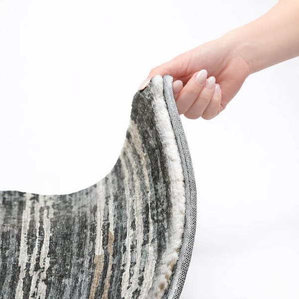 Dream Shag Premium Machine Washable Abstract ADS75 Shadow 9 ft. x 12 ft. Area Rug