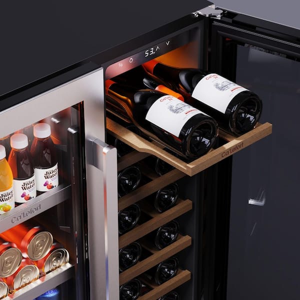 Ca'Lefort 24 in. 20-Bottle Wine and 60 Can Beverage Cooler Dual