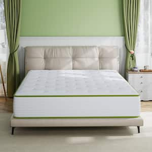 Queen Size Medium Comfort Level Hybrid Memory Foam 12 in. Bed -in-a-Box Mattress Cooling and Skin-Friendly