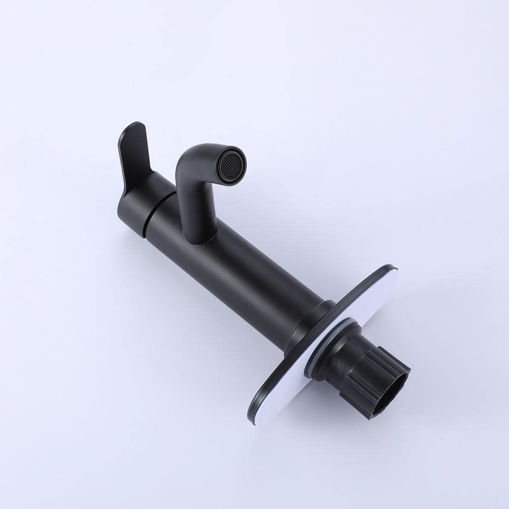 Matte Black Stainless Steel Single-Handle Bathroom Faucet