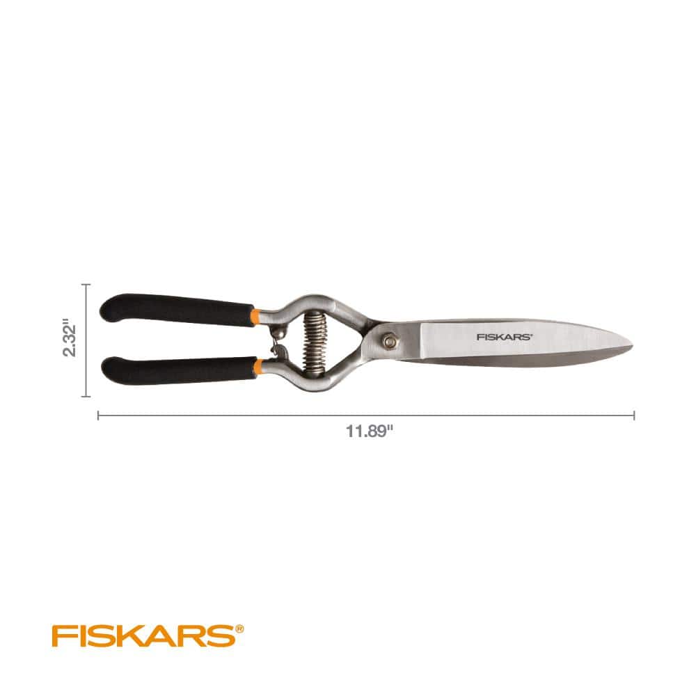 Forged Steel Grass Shears with Non-Slip Grips, 6-inch Blade