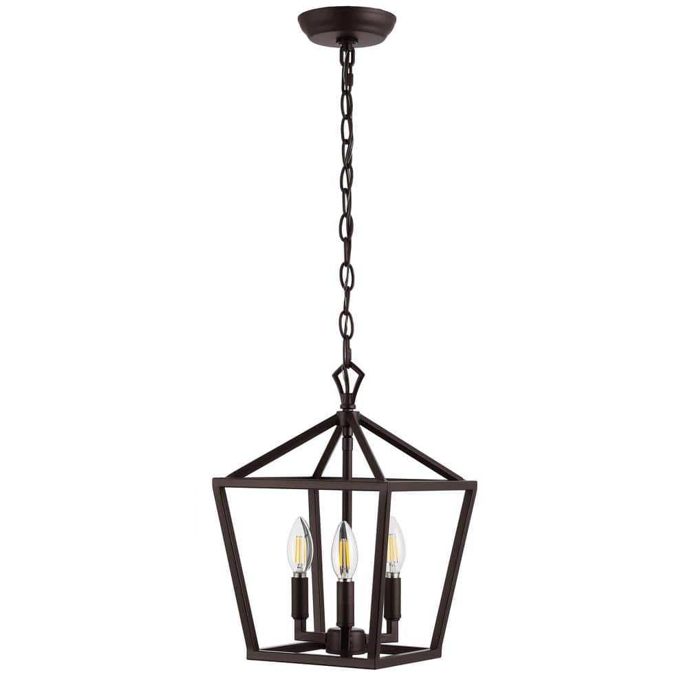 Ojai 10" LED Lantern Pendant in Oil Rubbed Bronze with Adjustable Chain