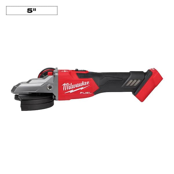 M18 FUEL 18V Lithium-Ion Brushless Cordless 5 in. Flathead Braking Grinder with Slide Switch Lock-On (Tool-Only)