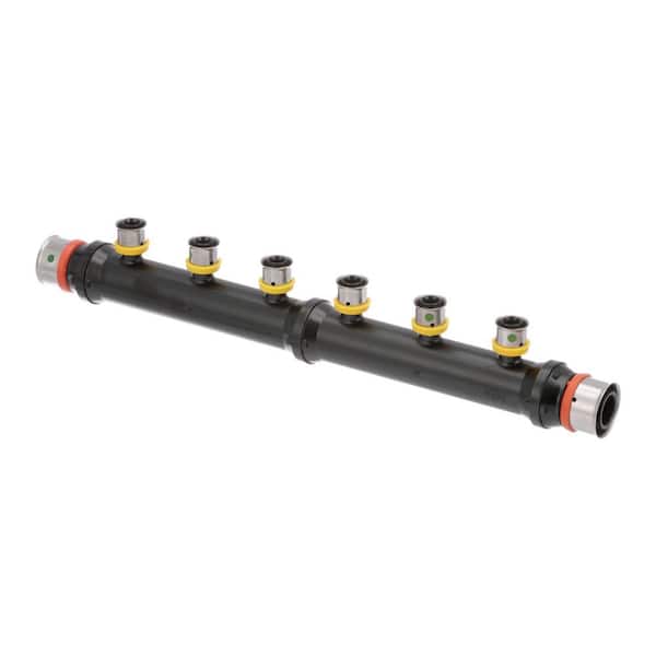 PureFlow 1 in. x 1 in. x 1/2 in. Press Polysulfone Manifold-6 Outlets (10-pack)