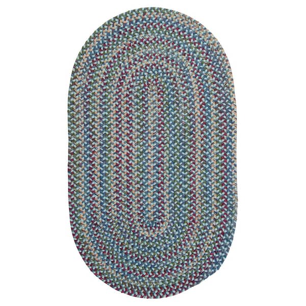 Colonial Mills Millwork Light Blue 6 ft. x 9 ft. Tweed Indoor Oval Area Rug