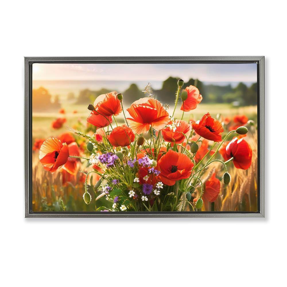 Bright Sunlit Spring Meadow by Alina Georgescu Gray Floater Frame Nature Graphic Art Print 17 in. x 25 in. price history on PriceWatchPro