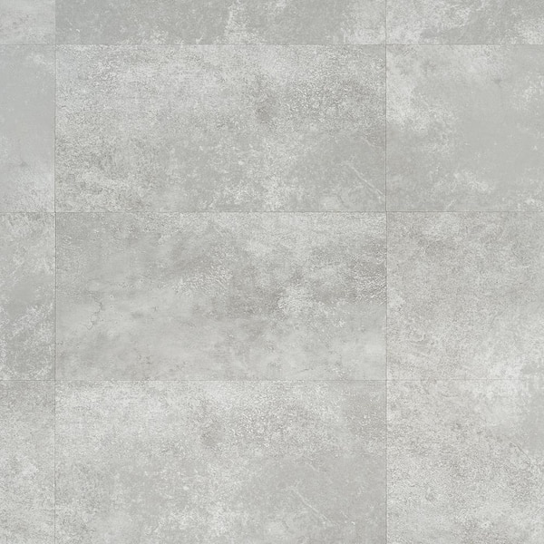 Ivy Hill Tile Take Home Sample - Revive 6 in. W Metalcrete Platinum Waterproof Glue Down Luxury Vinyl Tile Flooring