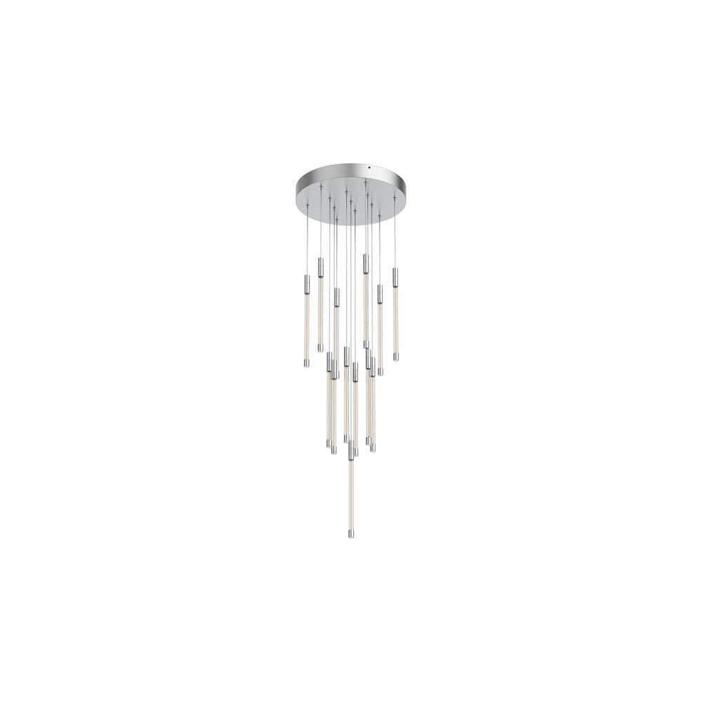 Motif Chrome 13-Light LED Cluster Pendant with Glass Accents