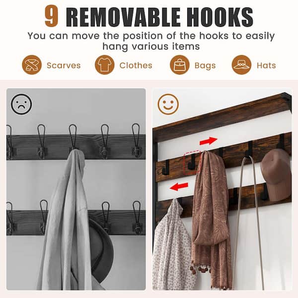 Reusable Wall Hooks Adhesive Hanging Robe Windows Utensils Folding Coat  Hook Gold