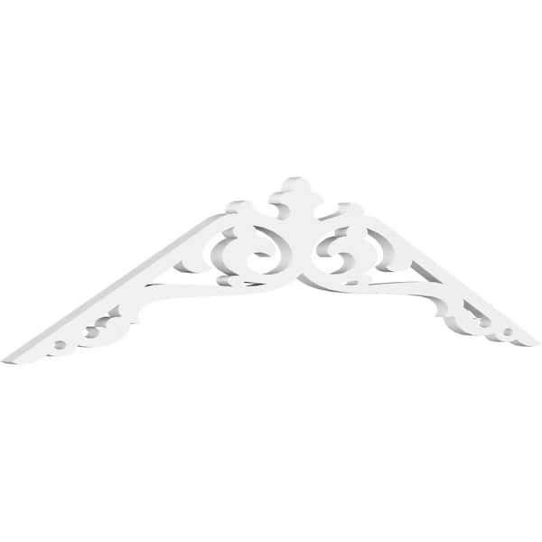 Ekena Millwork 1 in. x 48 in. x 12 in. (6/12) Pitch Amber Gable Pediment Architectural Grade PVC Moulding