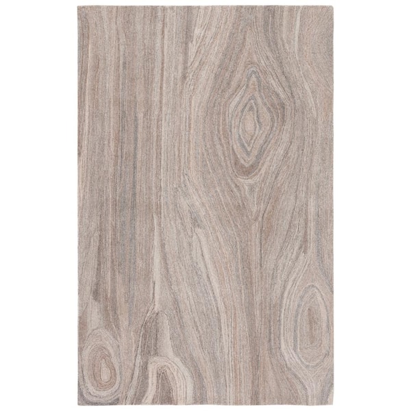 SAFAVIEH Abstract Beige/Gray 5 ft. x 8 ft. Abstract Striped Area Rug