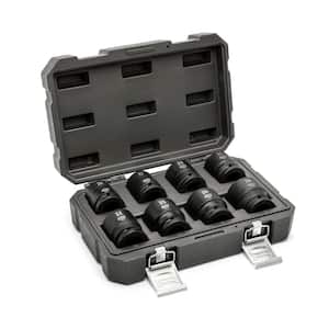 3/4 in. Drive 6-Point Metric Shallow Impact Socket Set with Storage Case (8-Piece)