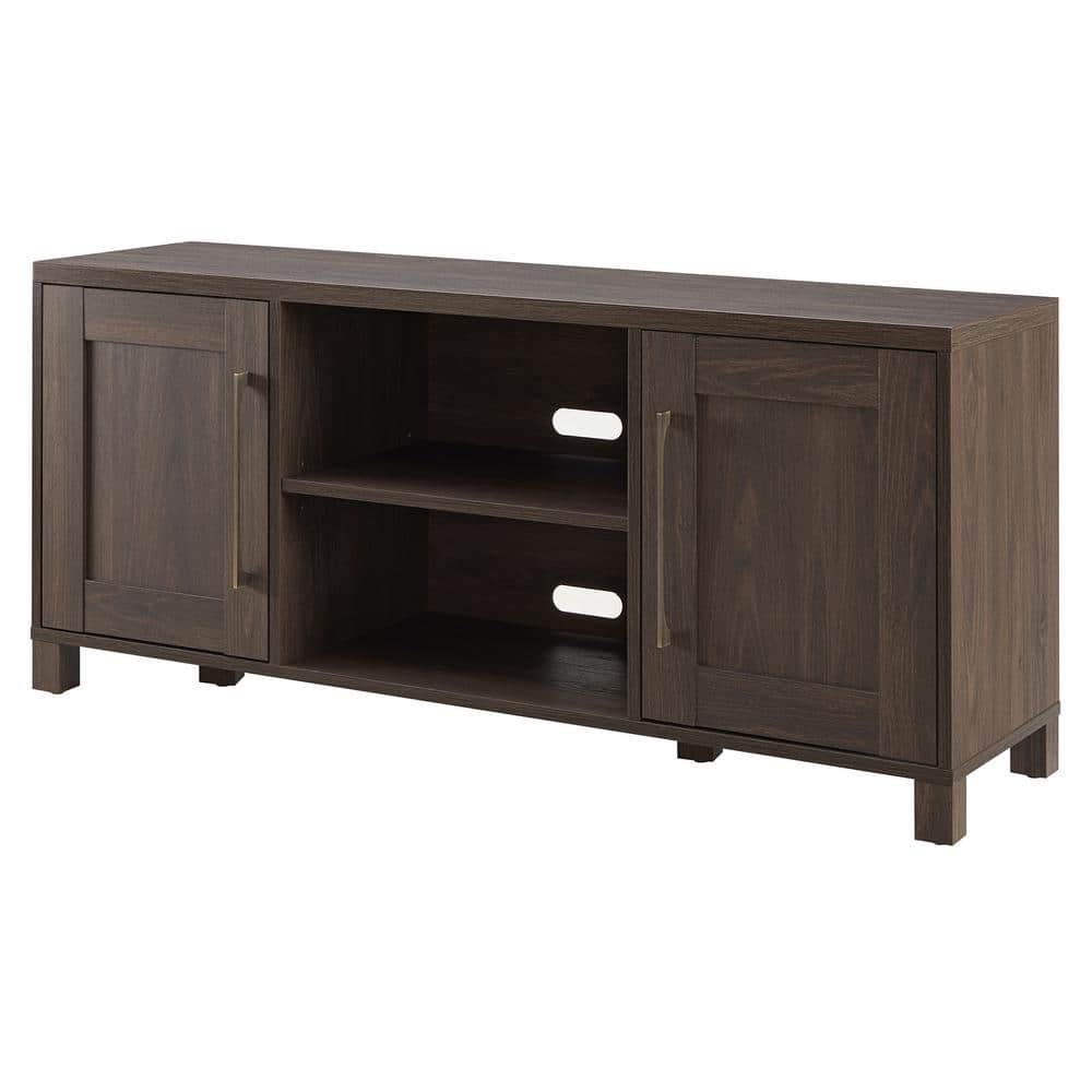 Alder Brown Modern MDF TV Stand with Cabinets